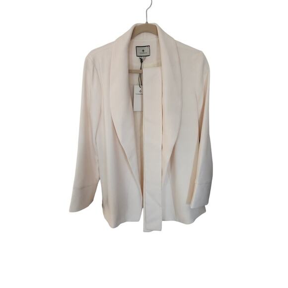 Tuckernuck Pearl White Crepe Talia Wrap Blazer Sz XS - Picture 5 of 7